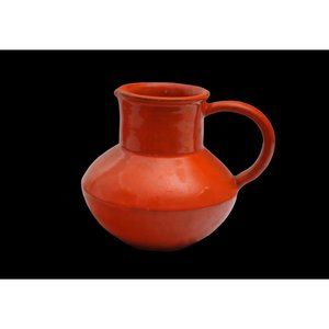 C.H. Brannon Milk Jug Small Orange Vintage Antique North Devon